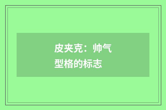 皮夹克:帅气型格的标志
