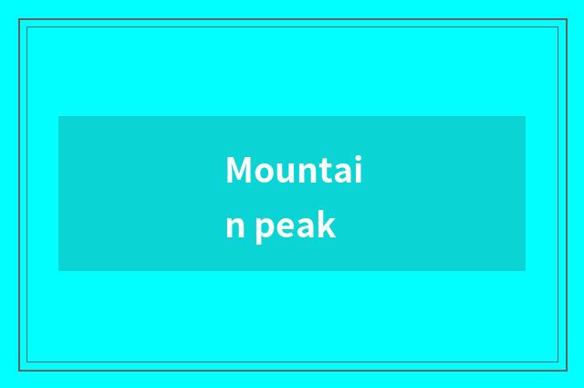Mountain peak