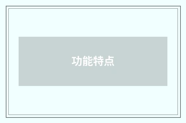 功能特点