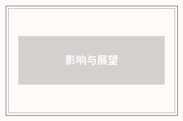 影响与展望