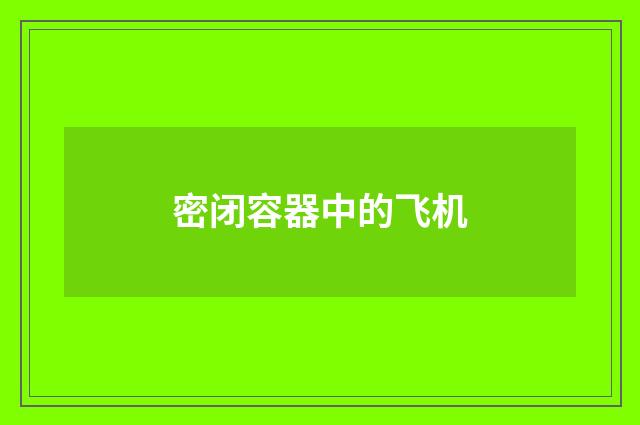 密闭容器中的飞机