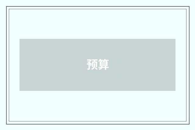 预算