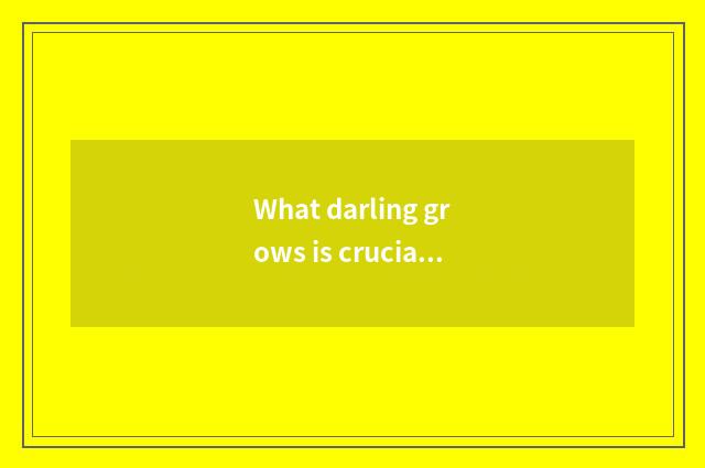 What darling grows is crucial- - inchoate education toy