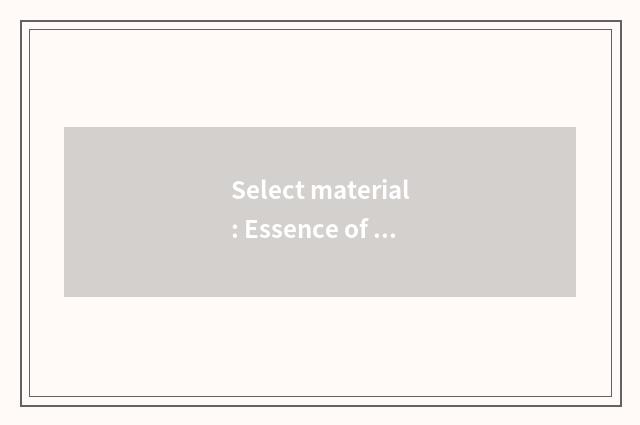 Select material: Essence of life is carried fine anthology, make delicate adornm