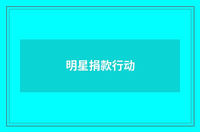 明星捐款行动