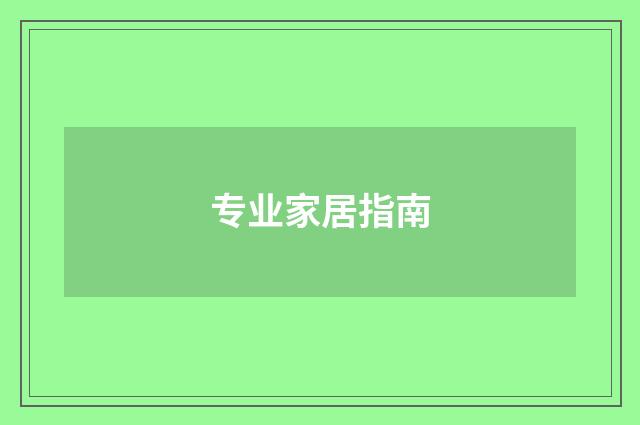专业家居指南