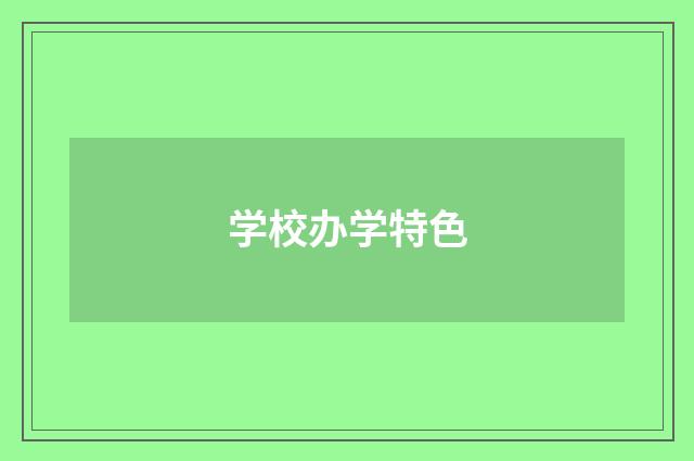 学校办学特色