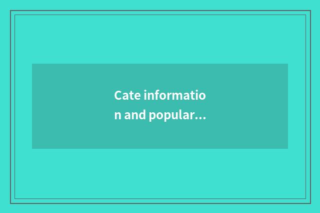 Cate information and popular topic