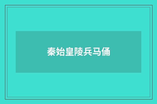 秦始皇陵兵马俑