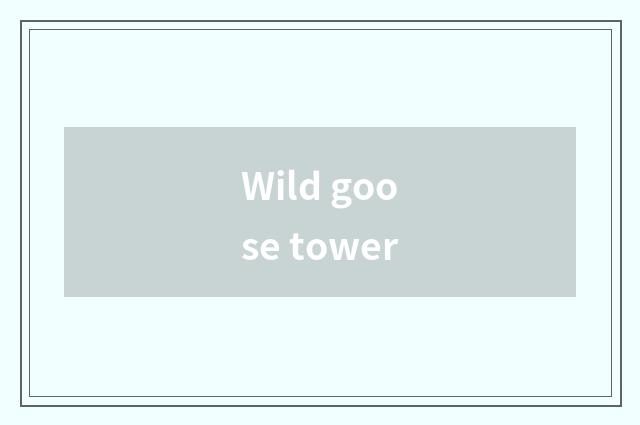 Wild goose tower