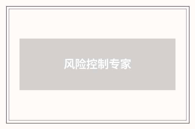风险控制专家