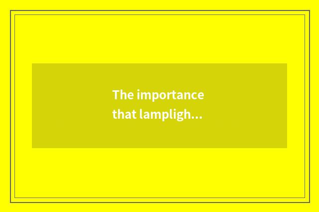 The importance that lamplight designs