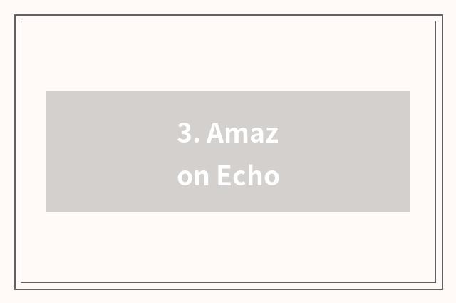 3. Amazon Echo