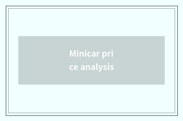 Minicar price analysis