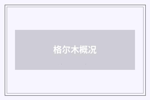 格尔木概况