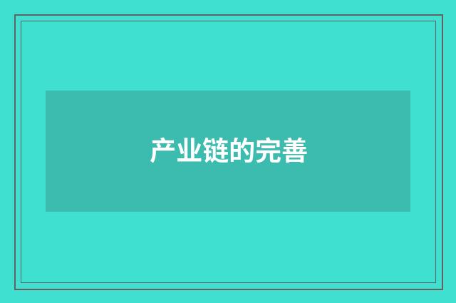 产业链的完善