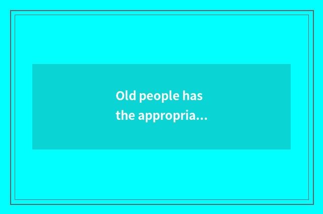 Old people has the appropriate kind of oxygen setting-up exercise in