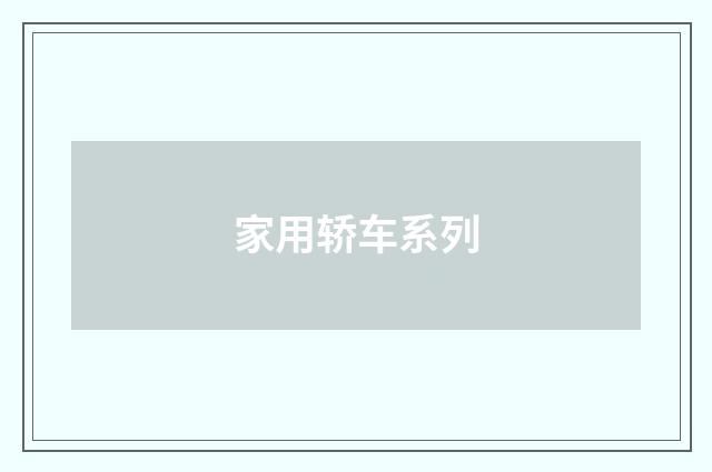 家用轿车系列