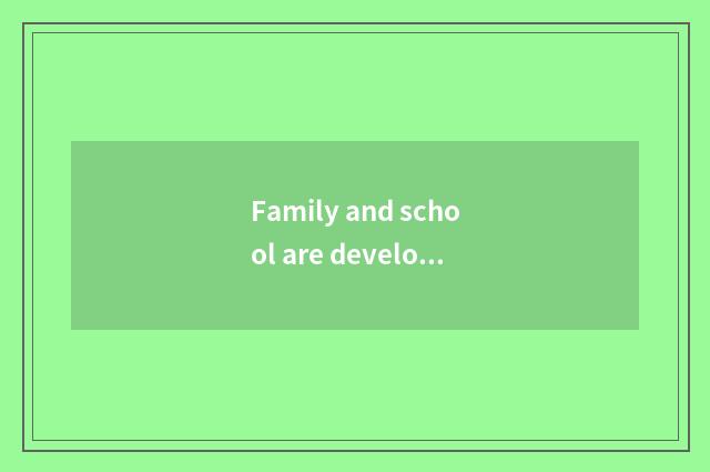 Family and school are developing the effect in healthy state of mind