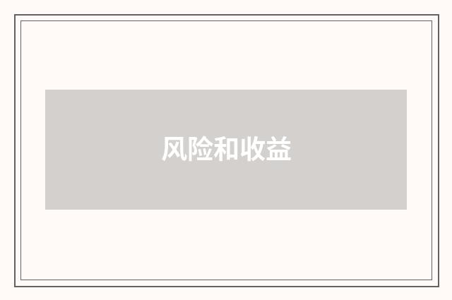 风险和收益