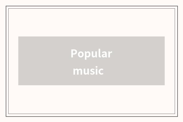Popular music