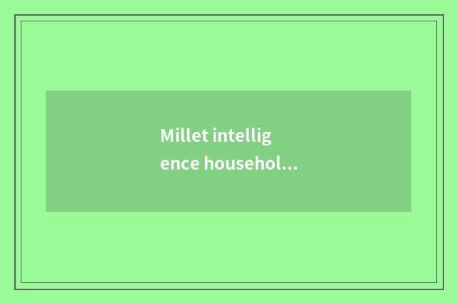 Millet intelligence household experiences a house: The door that passes through