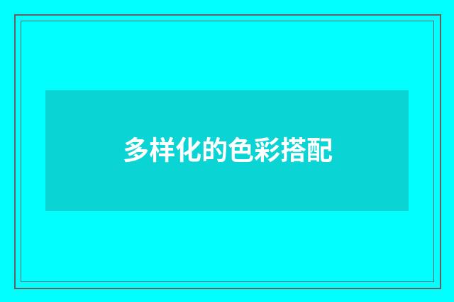 多样化的色彩搭配