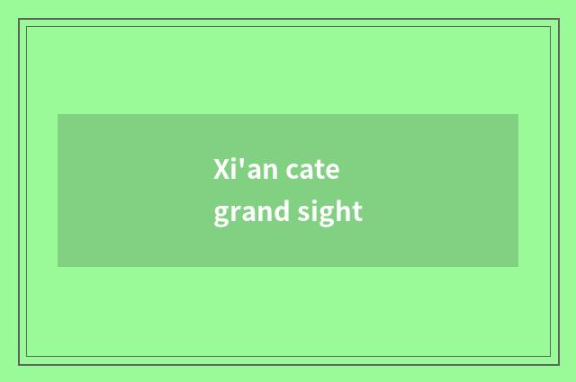 Xi'an cate grand sight