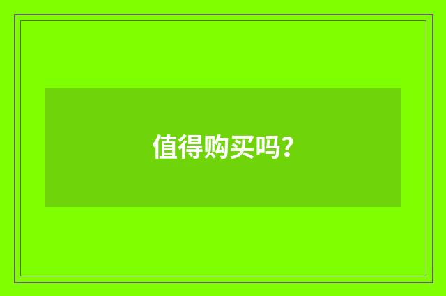值得购买吗？
