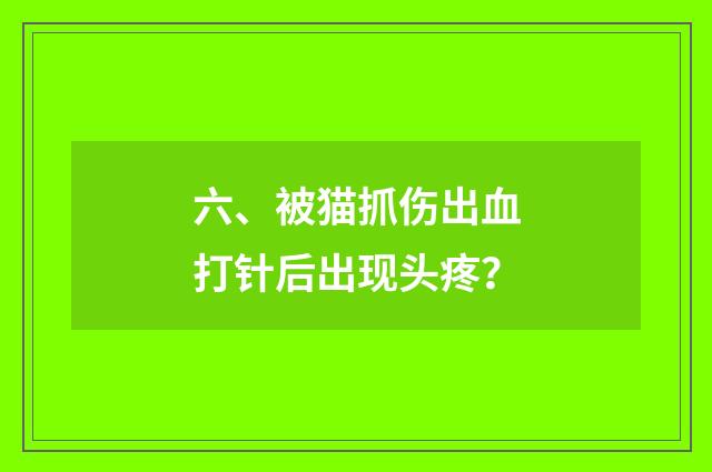 六、被猫抓伤出血打针后出现头疼?
