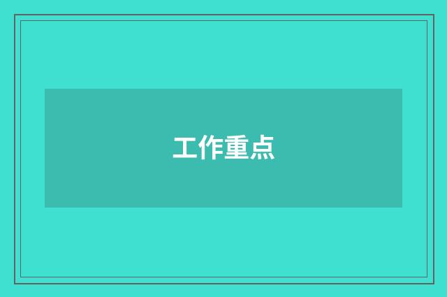 工作重点