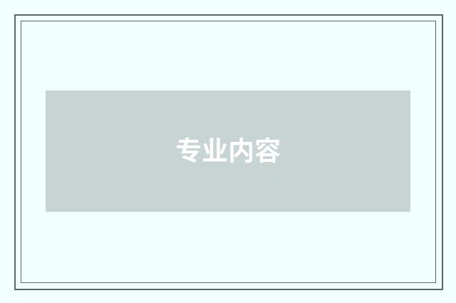 专业内容