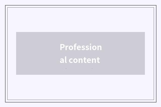 Professional content