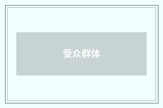 受众群体