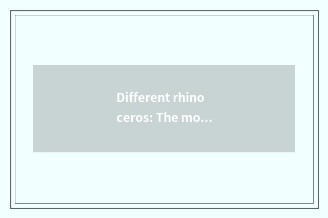 Different rhinoceros: The most eccentric