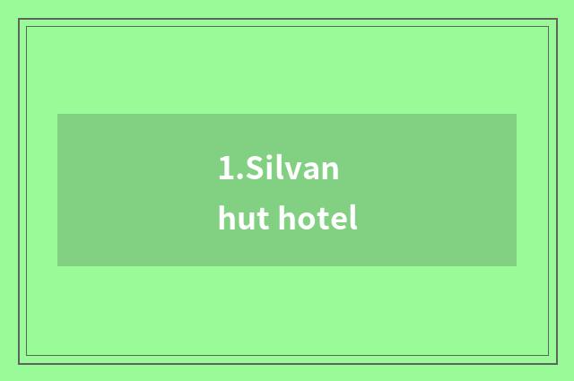 1.Silvan hut hotel