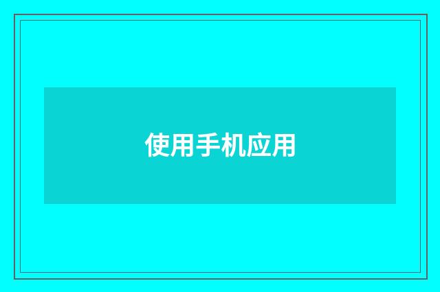 使用手机应用
