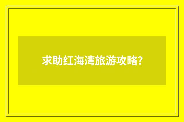 求助红海湾旅游攻略?