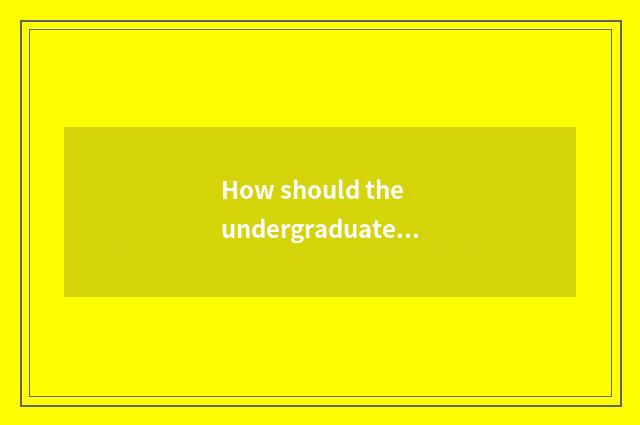 How should the undergraduate keep healthy