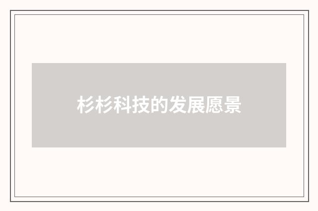 杉杉科技的发展愿景