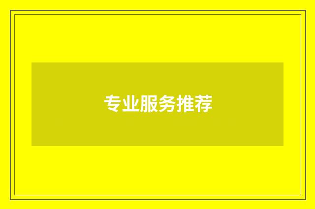 专业服务推荐