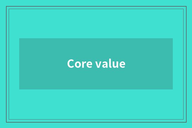 Core value