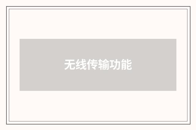 无线传输功能