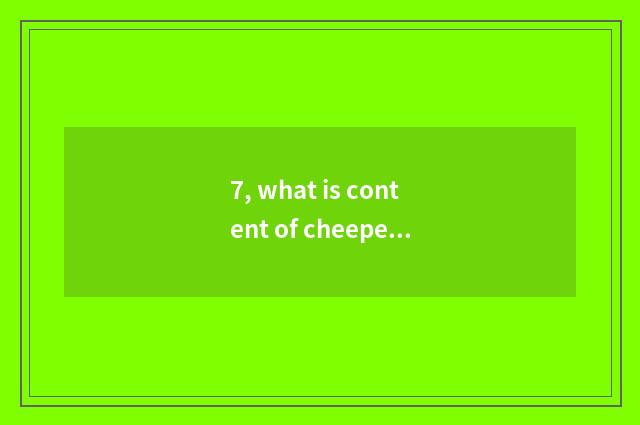 7, what is content of cheeper mental health?