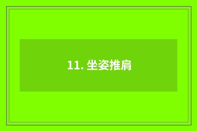 11. 坐姿推肩