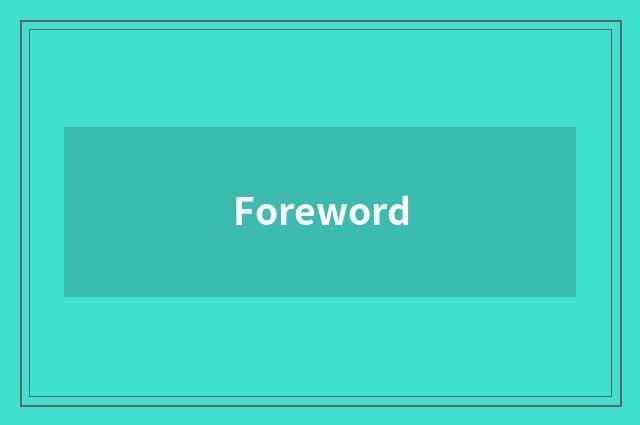 Foreword