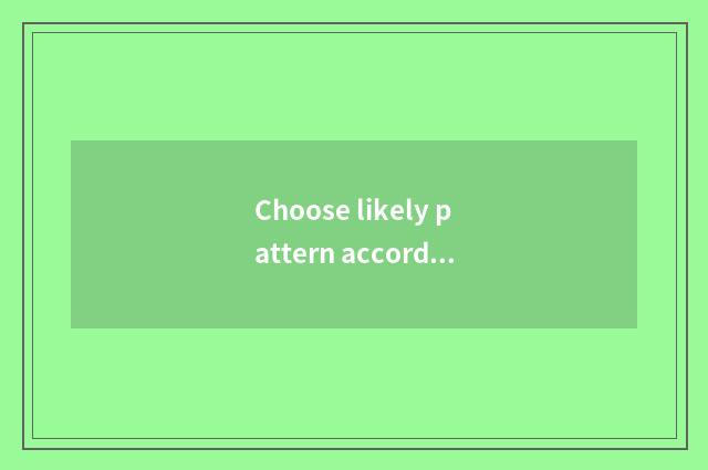 Choose likely pattern according to space and style