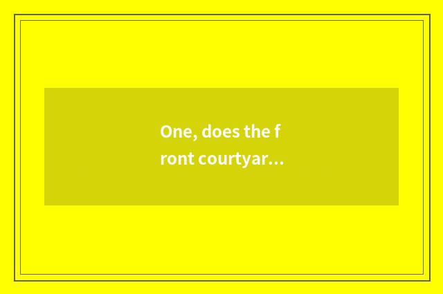 One, does the front courtyard of pet elf cultivate ending?