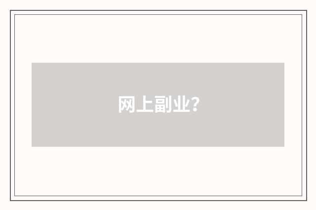 网上副业?