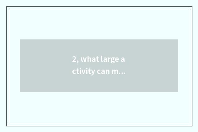2, what large activity can mental health association conduct?